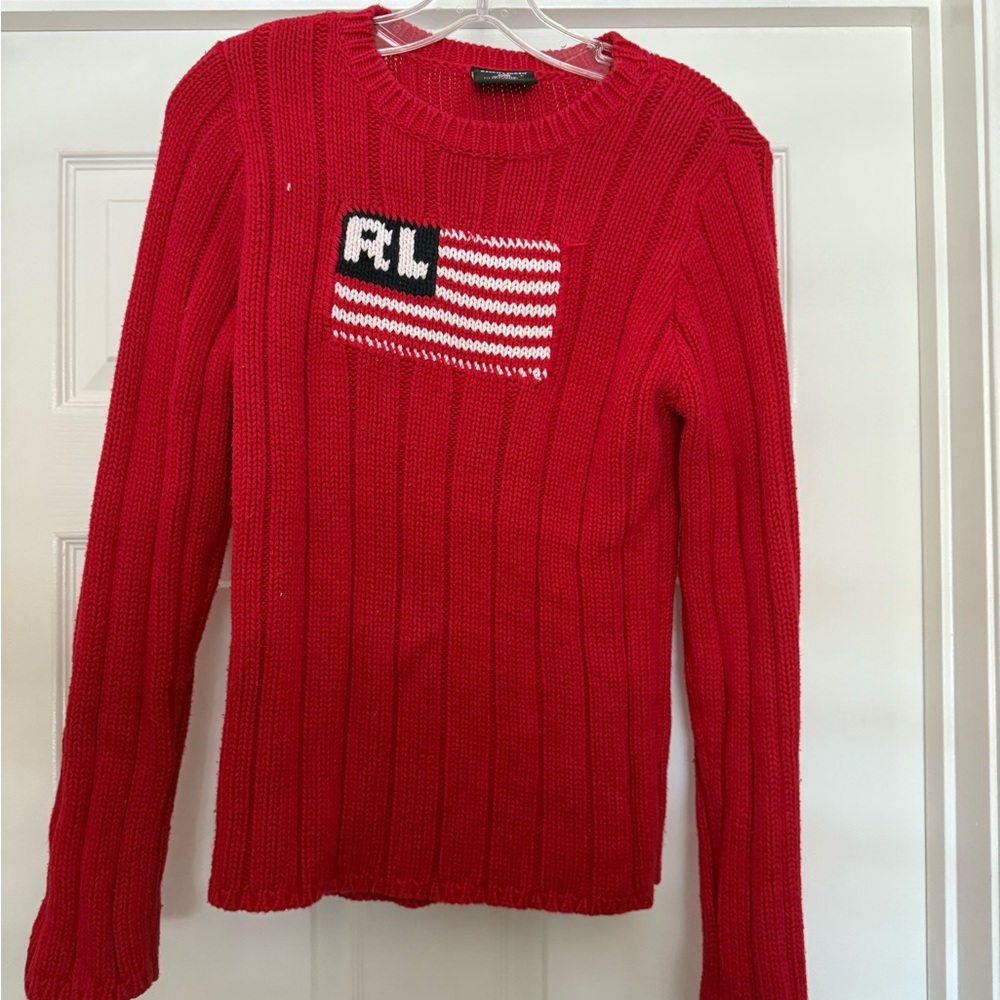 Polo Ralph Lauren Red Crew Neck Sweater